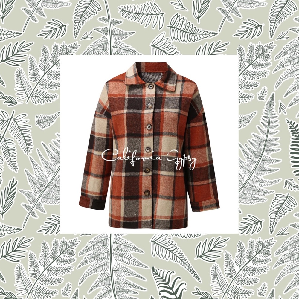 Buffalo Plaid Boyfriend Fit Jacket - Picture 5 of 10